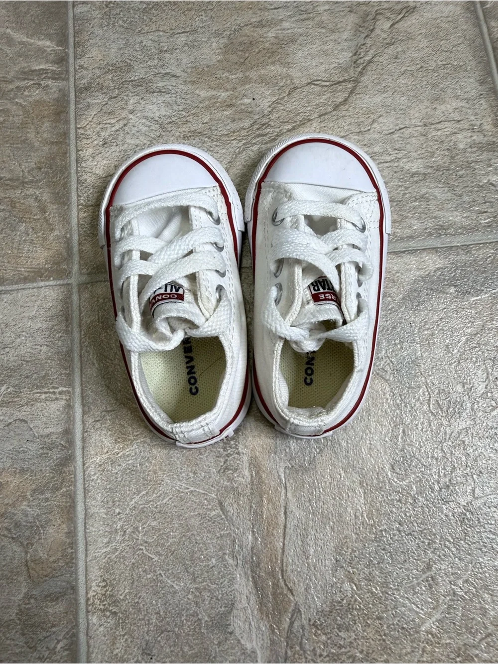 Converse All Star Chuck Taylor Low White TD Shoe Size 4c White 7J256 Preowned